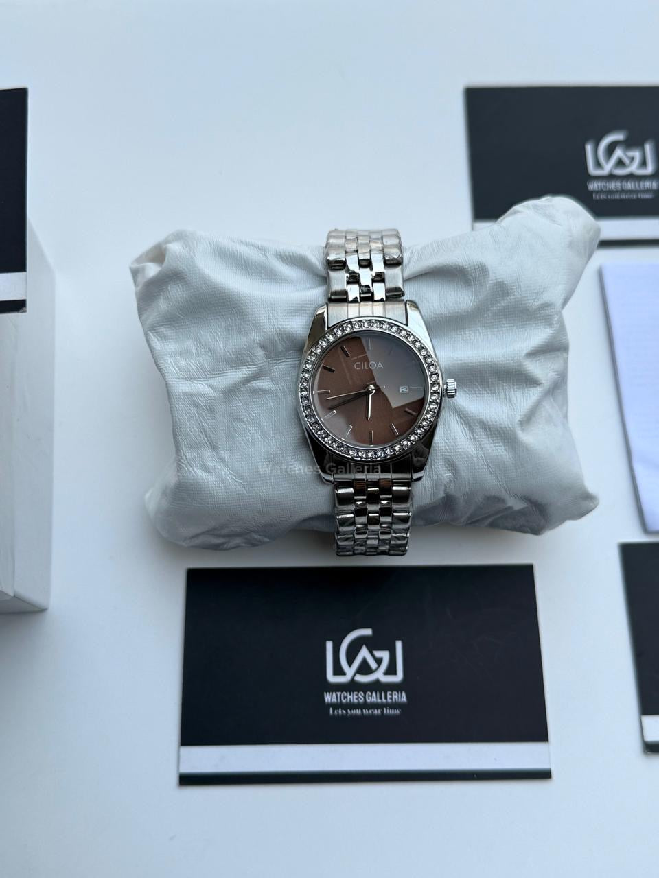 Ciloa 602 Datejust Ladies Watch Quartz (Chocolate) Ciloa Watch Pakistan
