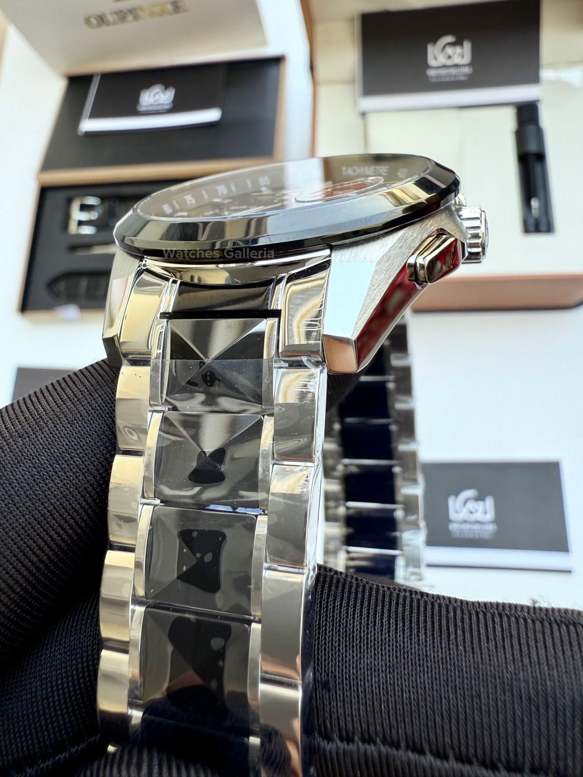 Oupinke Moonphase Two Tone Automatic (Silver/Black) Oupinke3238 Watches Galleria