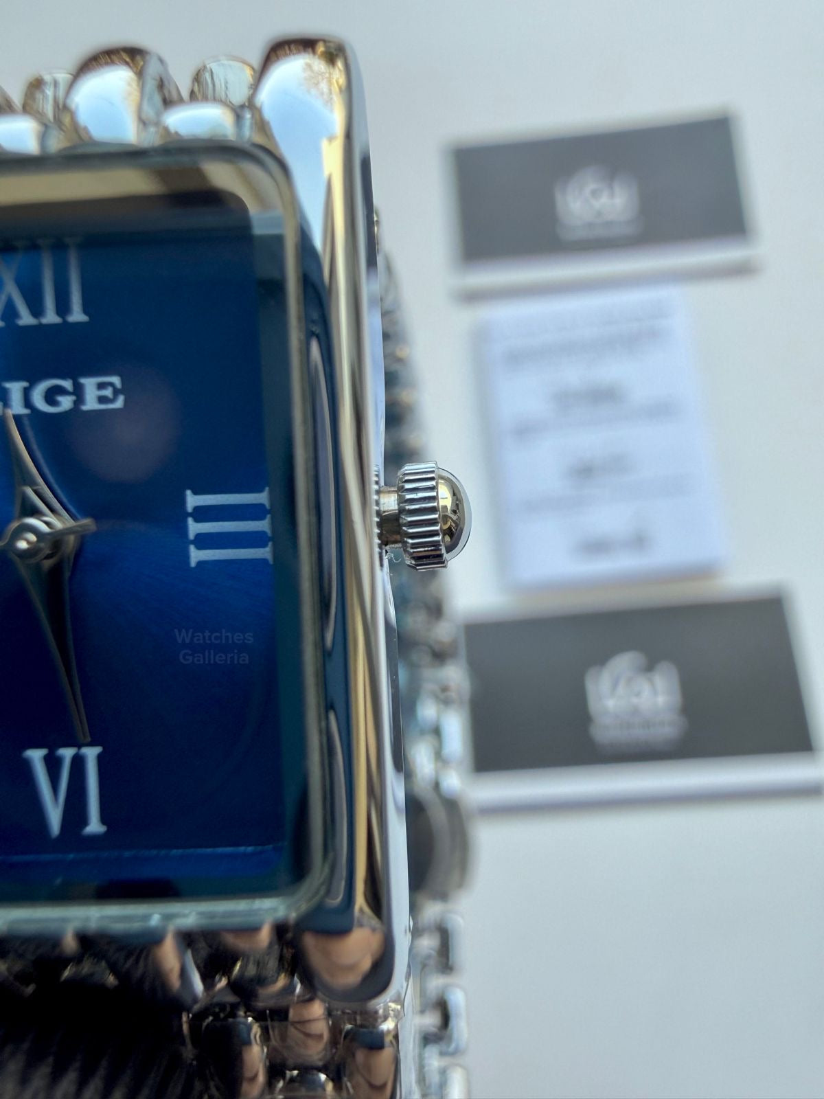 Lige 89156 Tank Women Watch Quartz (Silver/Blue) Lige Women Watch