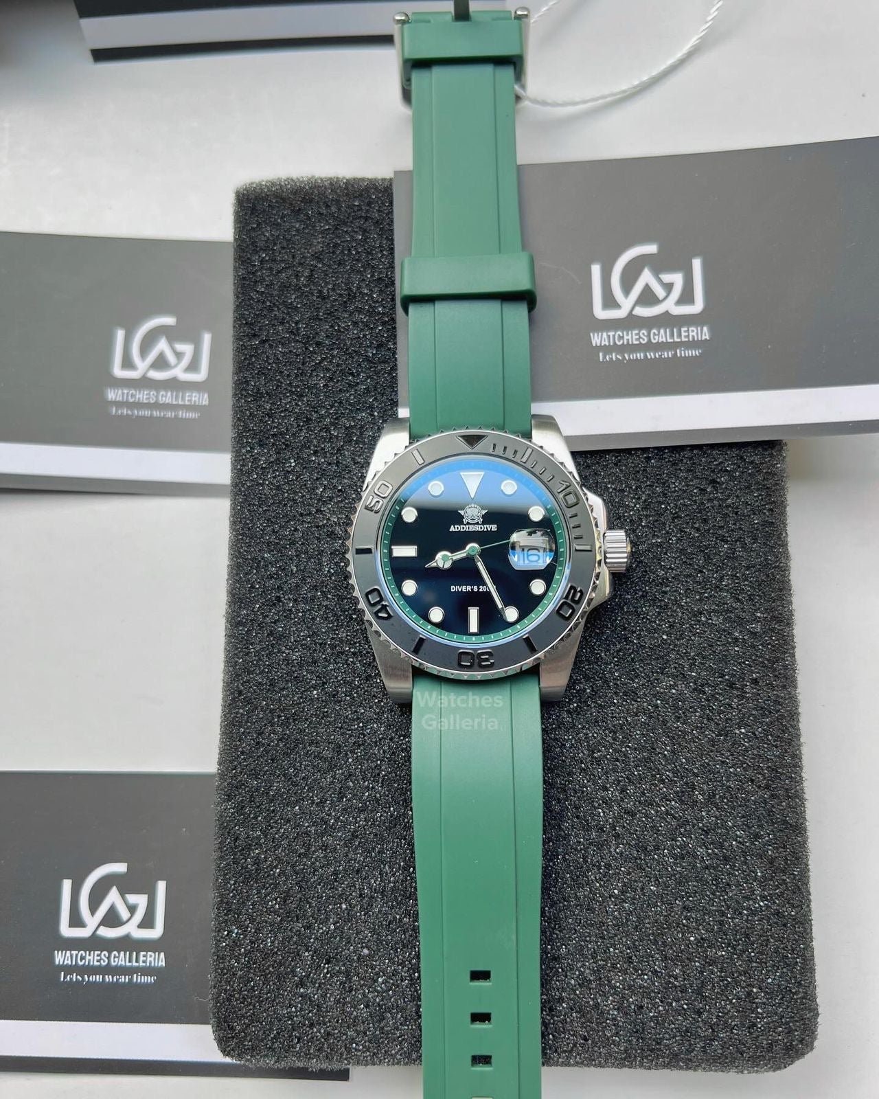 Addiesdive Yachtmaster Quartz (Green) AD2040 Watches Galleria