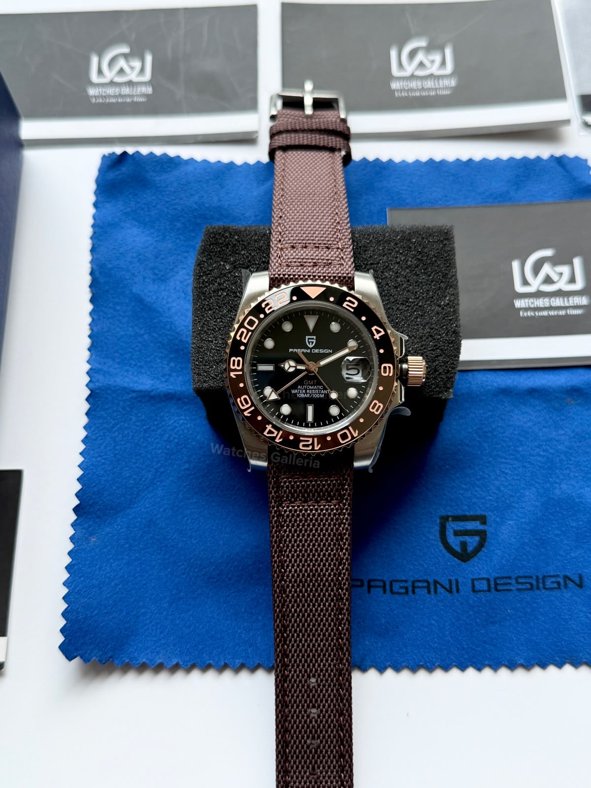 Pagani Design PD1662 GMT Master II Rootbeer Automatic GMT Watch – Limited Edition, Two-Tone Jubilee Stainless Steel Bracelet, Ceramic Rotating Bezel, Sapphire Crystal & Dual Time Zone