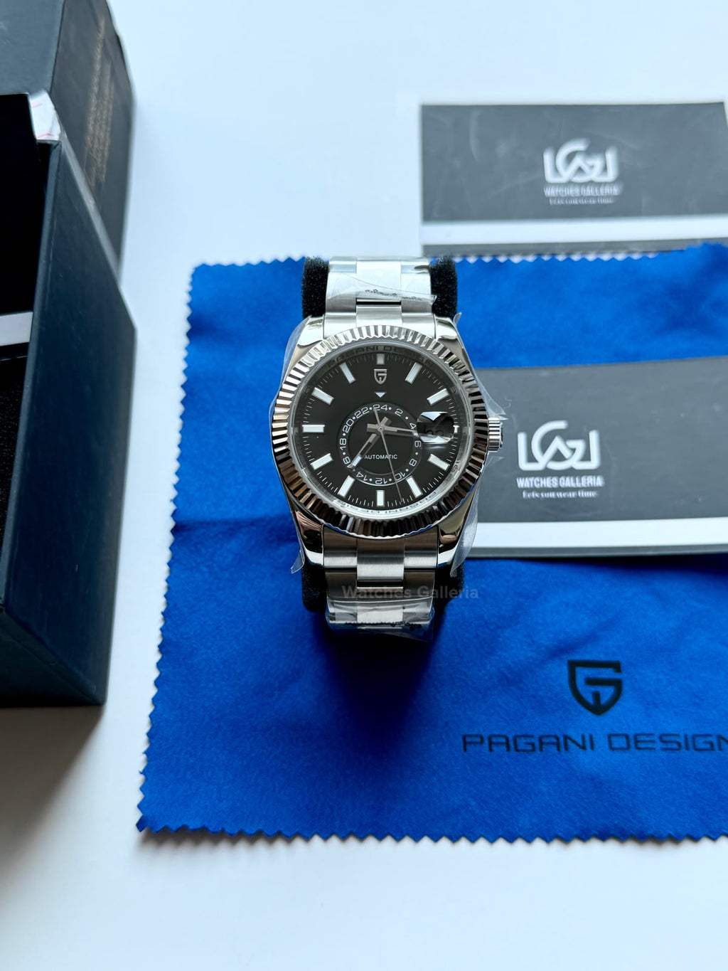 Pagani Design PD1888 Sky Dweller Black Automatic GMT Watch for Men Sapphire Crystal Original Pagani Design Watch Pakistan