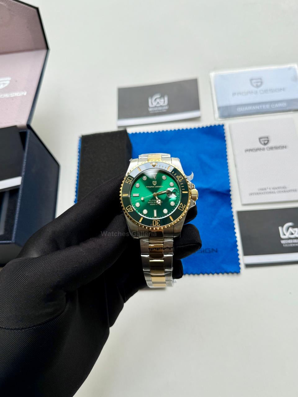 Pagani Design Watch PD1639 Submariner Automatic (Gold Green) Pagani Design in Pakistan