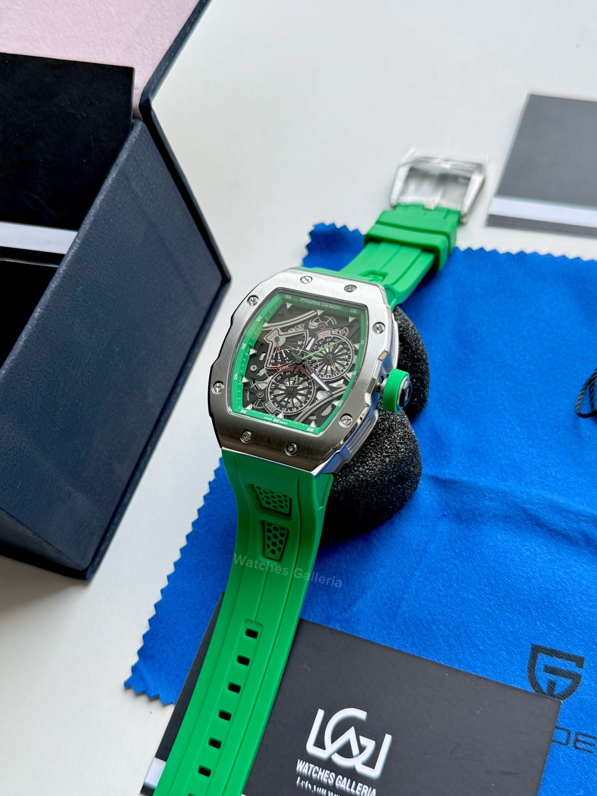 Pagani Design Tonneau Calendar Quartz PDys012 (Green) Pagani Design in Pakistan