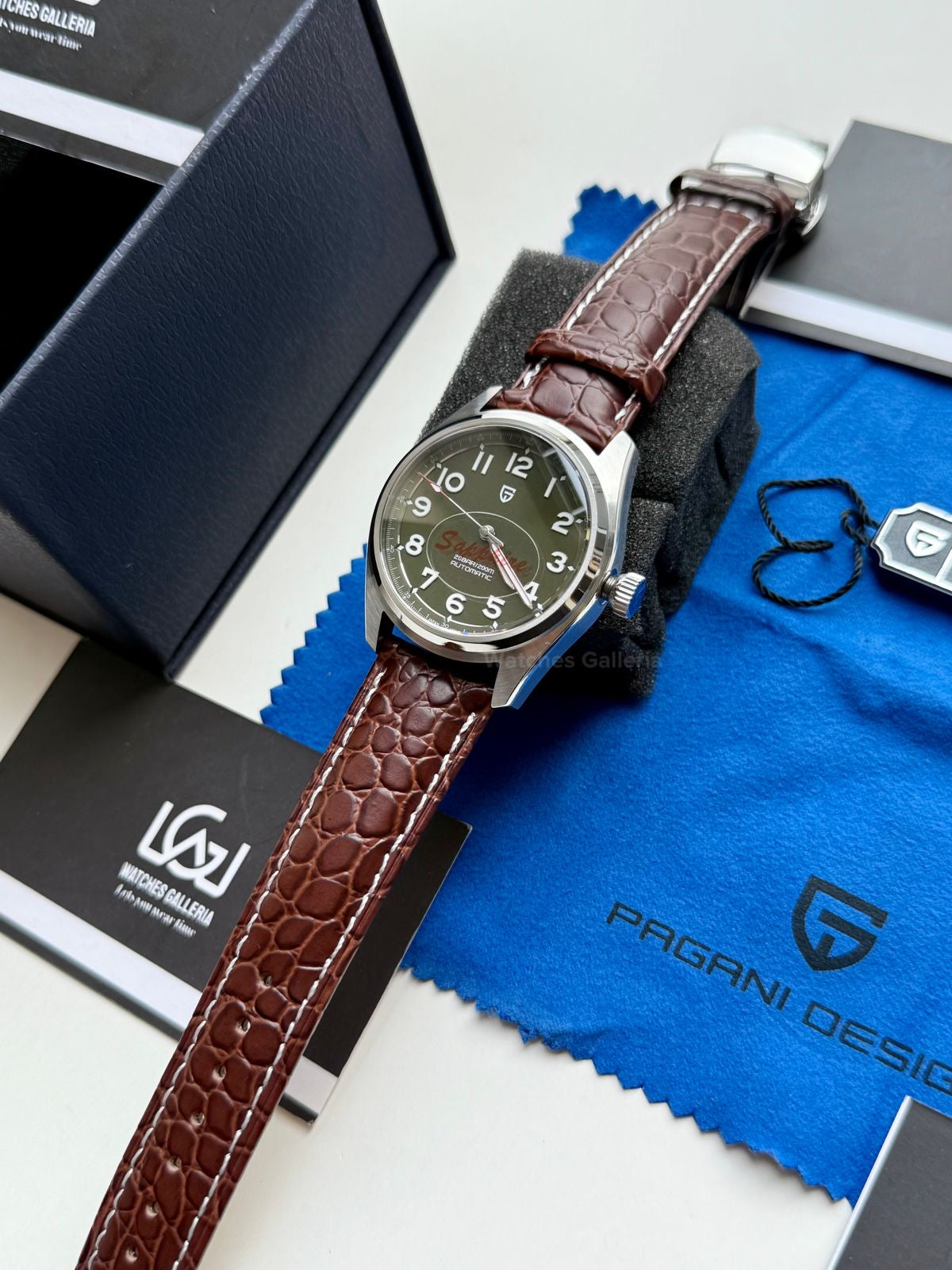 Pagani Design PD1717 Spirit Pilot Automatic (Green Leather Exclusive) Pagani Design in Pakistan