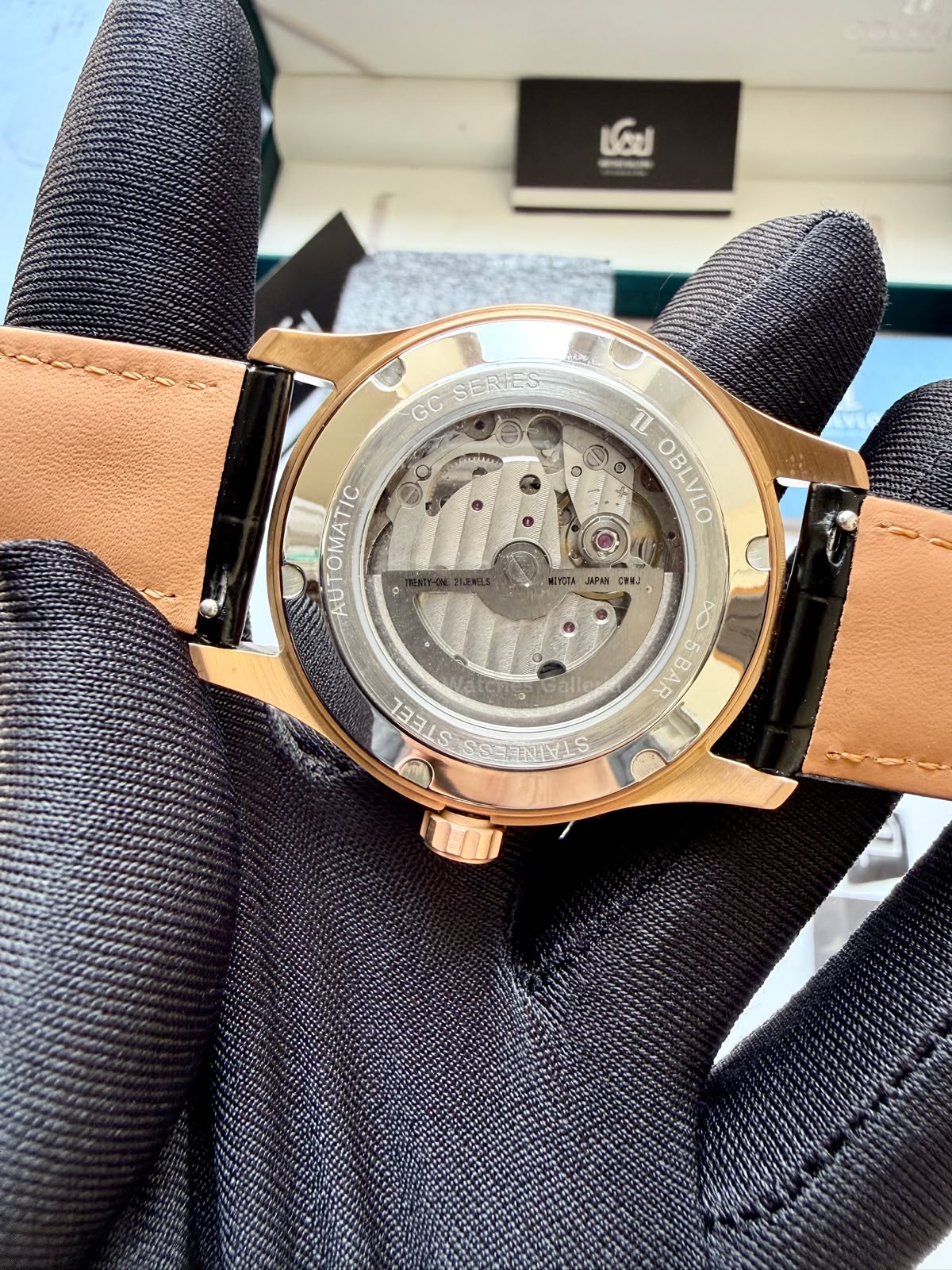 OBLVLO GC (Black Rose Gold) Grand Complications Celestial Automatic Watch Brown & Black Dial with Rose Gold Details, Moving Constellation & Earth Display – OBLVLOGC | Oblvlo