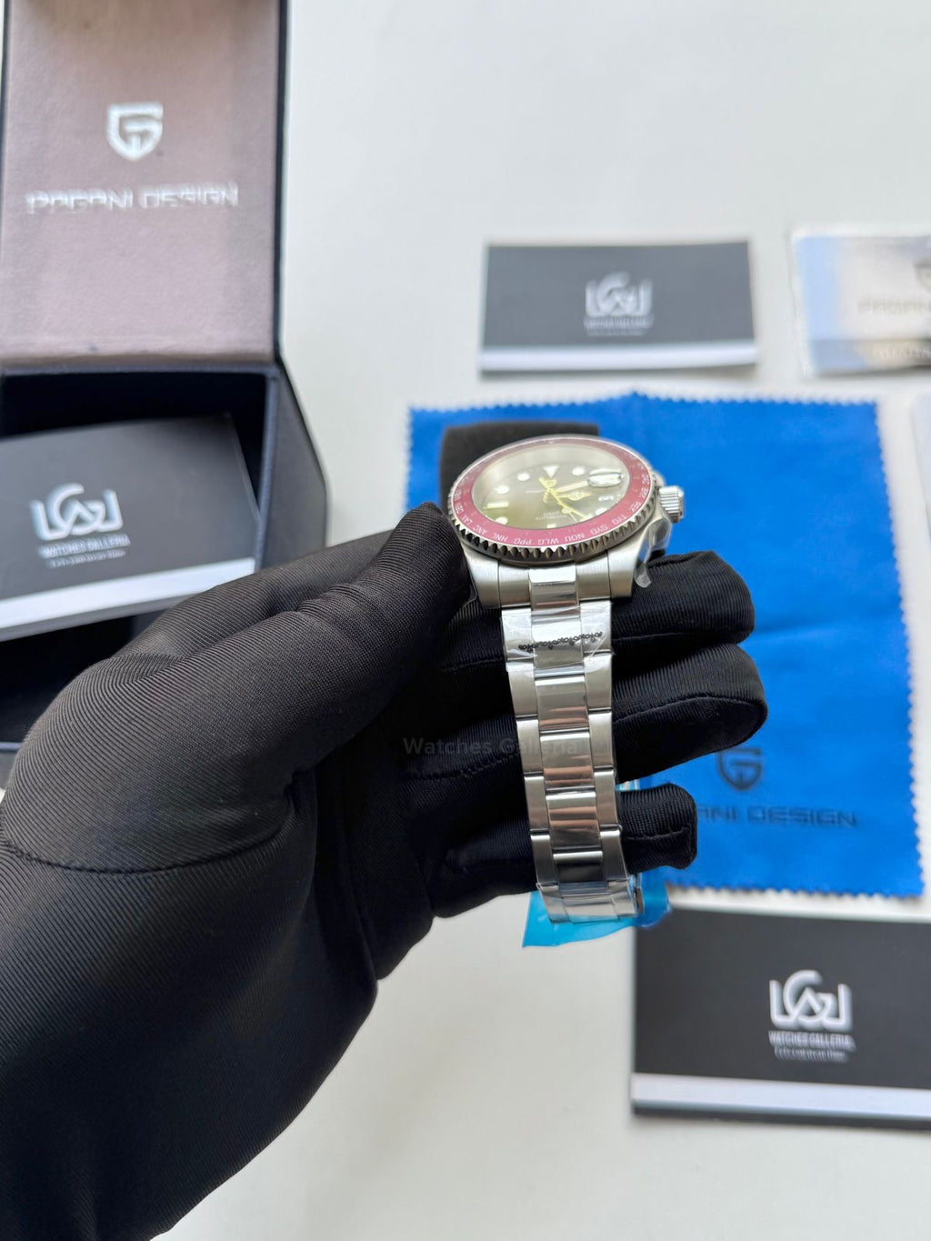 Pagani Design PD1758 World Time GMT Automatic (Red) | Pagani Design Pakistan | PD-1758