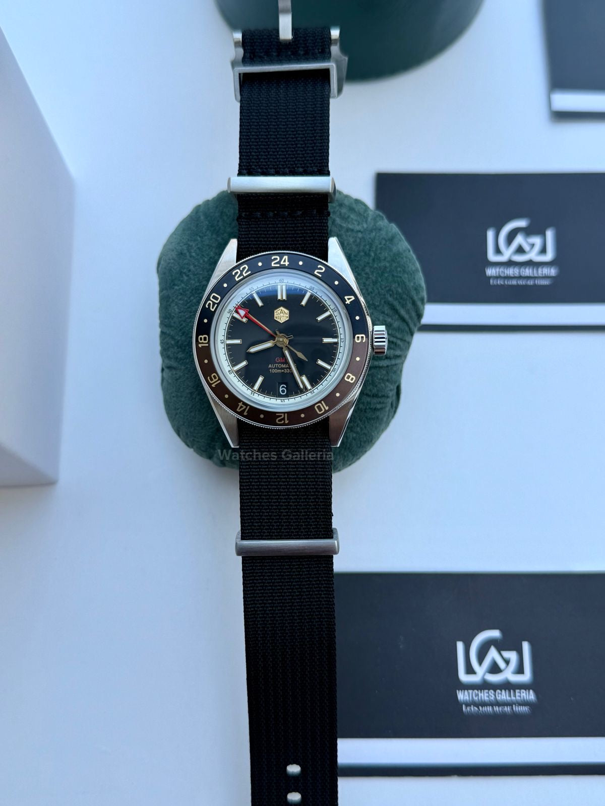 San Martin GMT RootBeer Automatic (Black Nato Straps) SN0116 Watches Galleria