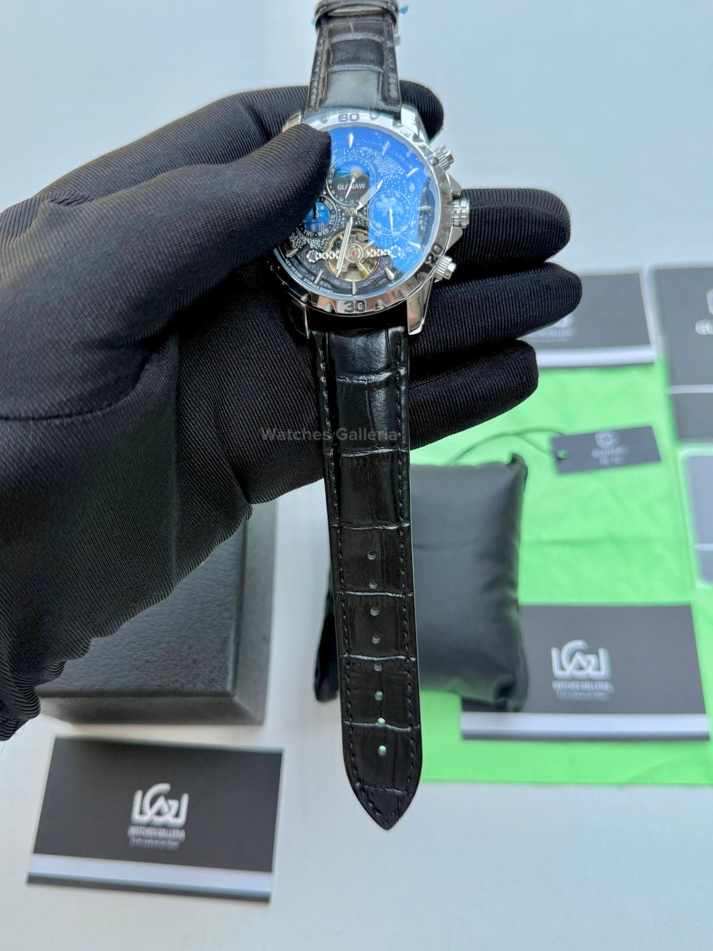 Glenaw Moonphase Automatic (Black) GL8919 Watches Galleria
