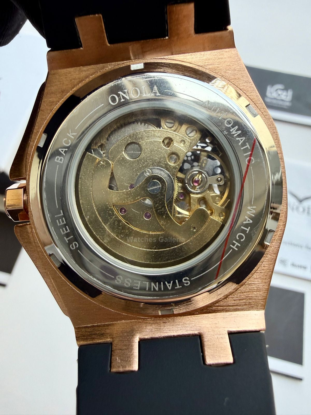 Onola 3834 Royal Oak Offshore Skeleton Gold Black 46mm Automatic – Premium Skeleton Design