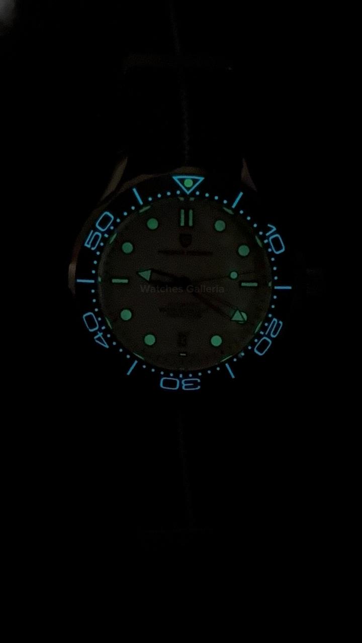 Pagani Design PD1685 Nato Seamaster Diver White Automatic Watch – 200M Sapphire Crystal NH35A/Miyota Luxury Dive Watch in Pakistan | Watches Galleria