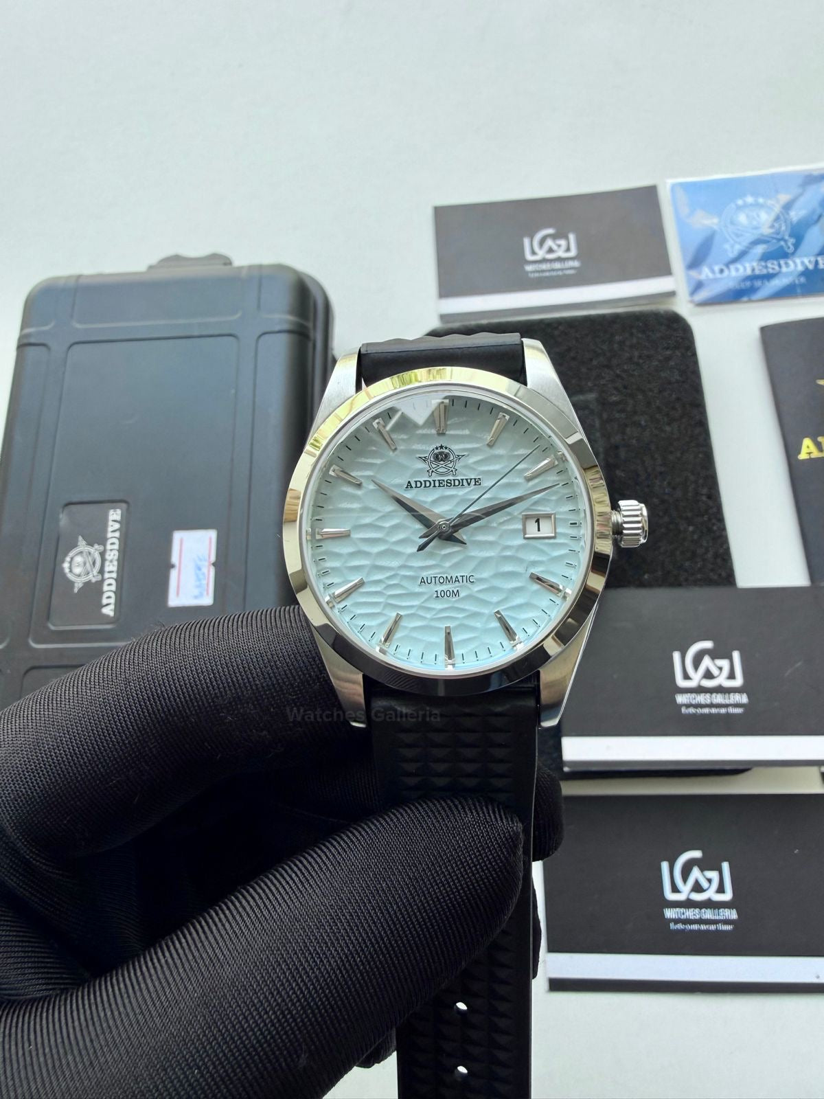 Addiesdive AD2118 Omiwatari Blue Silicon “Ice Blue” Addiesdive Watch in Pakistan