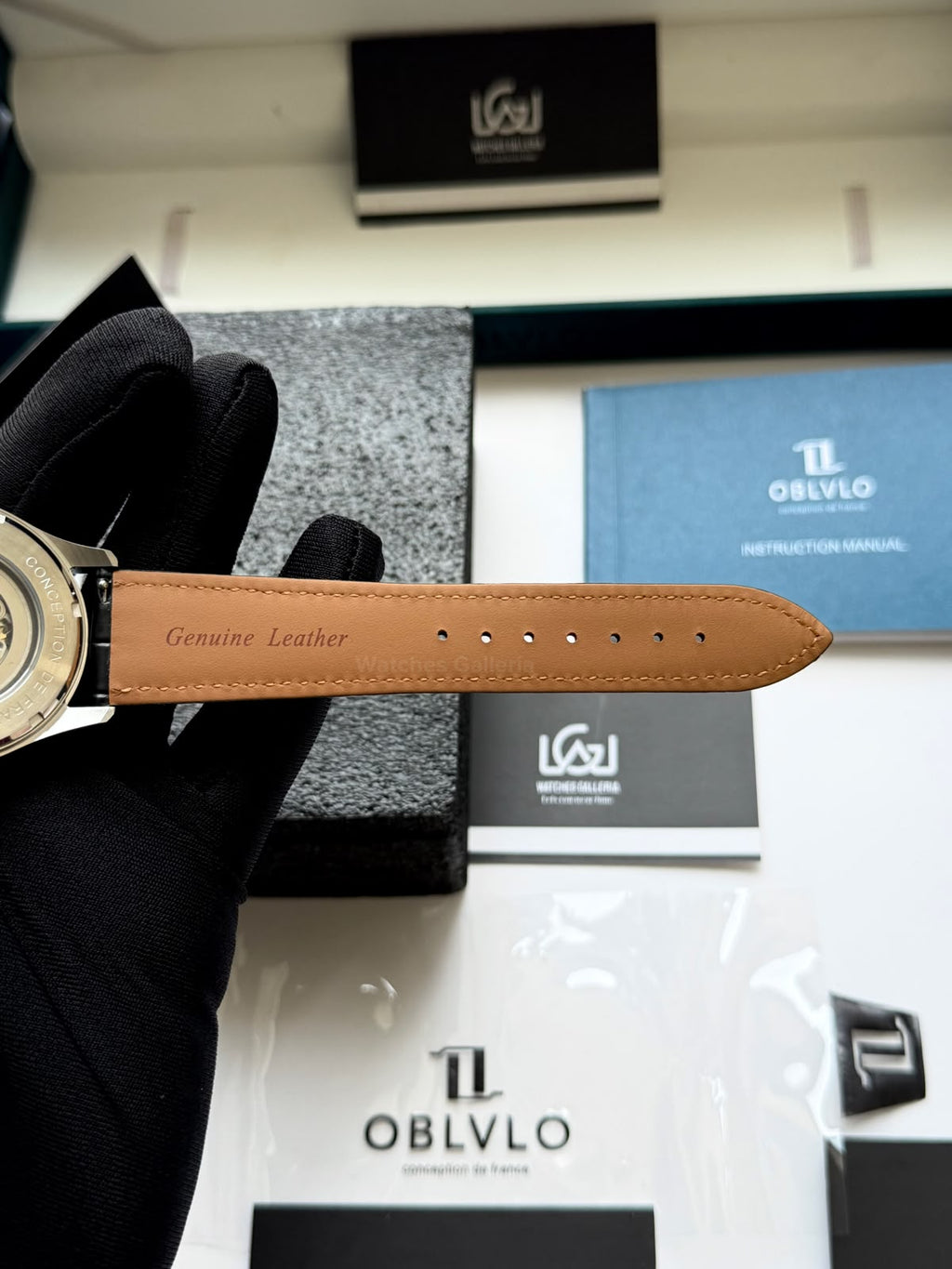OBLVLO GC (Black Blue Silver) Grand Complications Celestial Automatic Watch Brown & Black Dial with Rose Gold Details, Moving Constellation & Earth Display – OBLVLOGC | Oblvlo