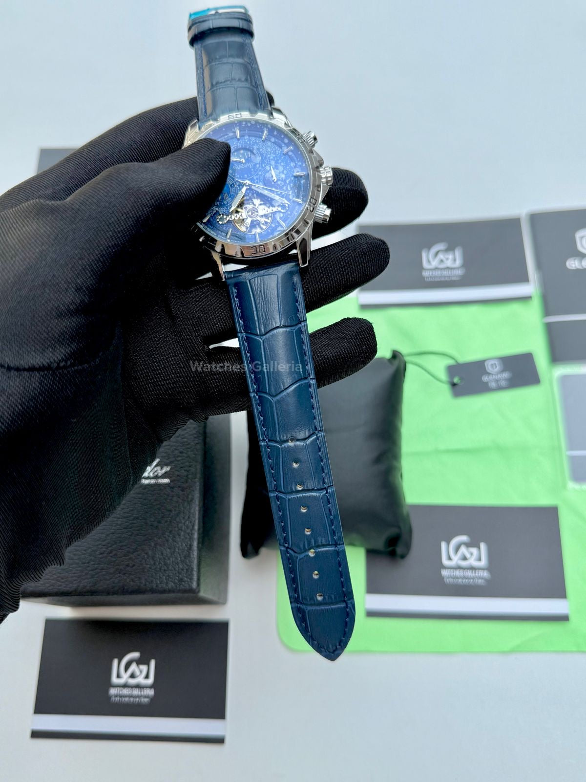 Glenaw Moonphase Automatic (Blue) GL8919 Watches Galleria