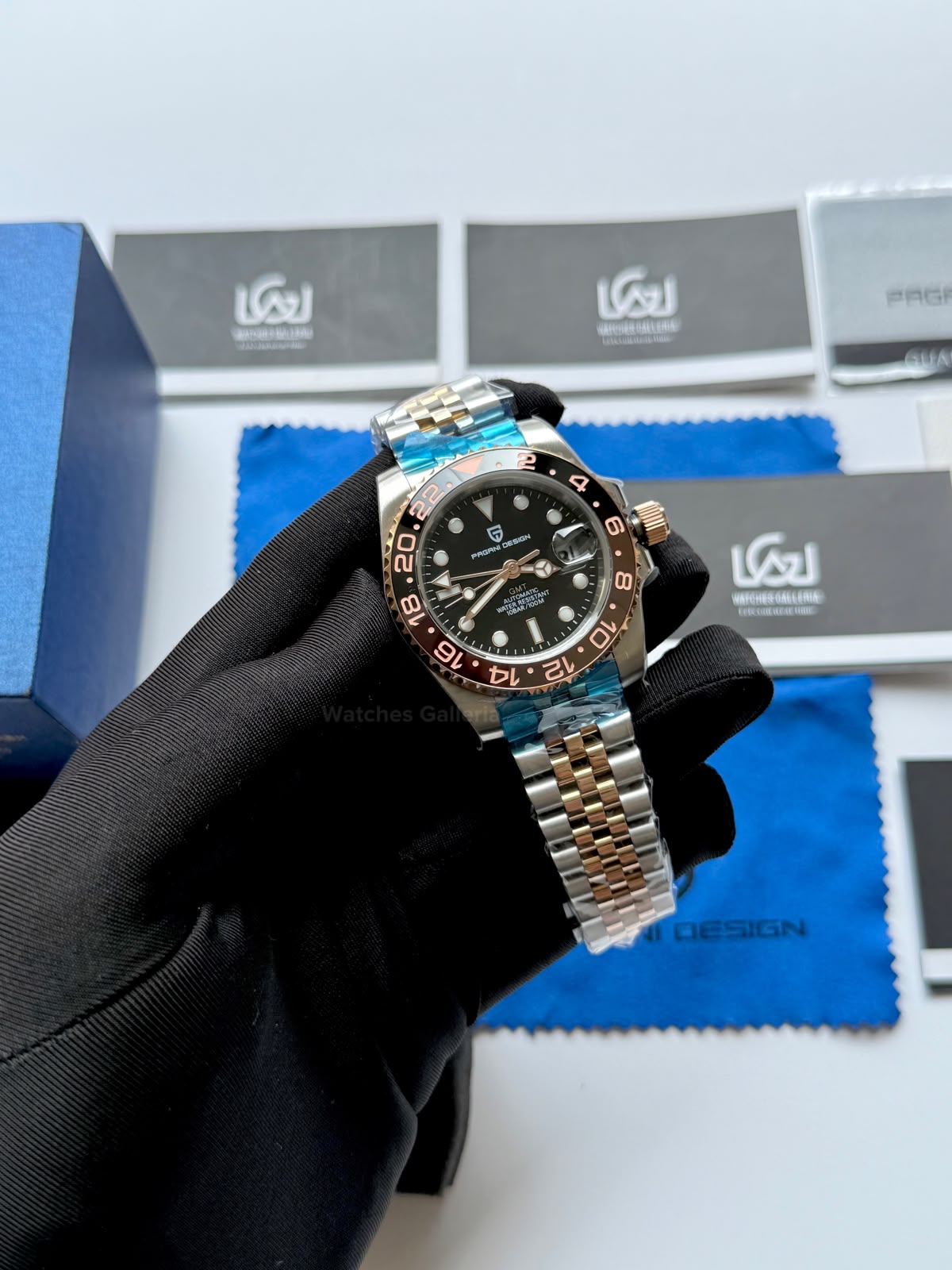 Pagani Design PD1662 GMT Master II Rootbeer Jubilee Limited Edition Automatic Watch | DG5833 GMT | Sapphire Crystal | 100M Waterproof | Pakistan