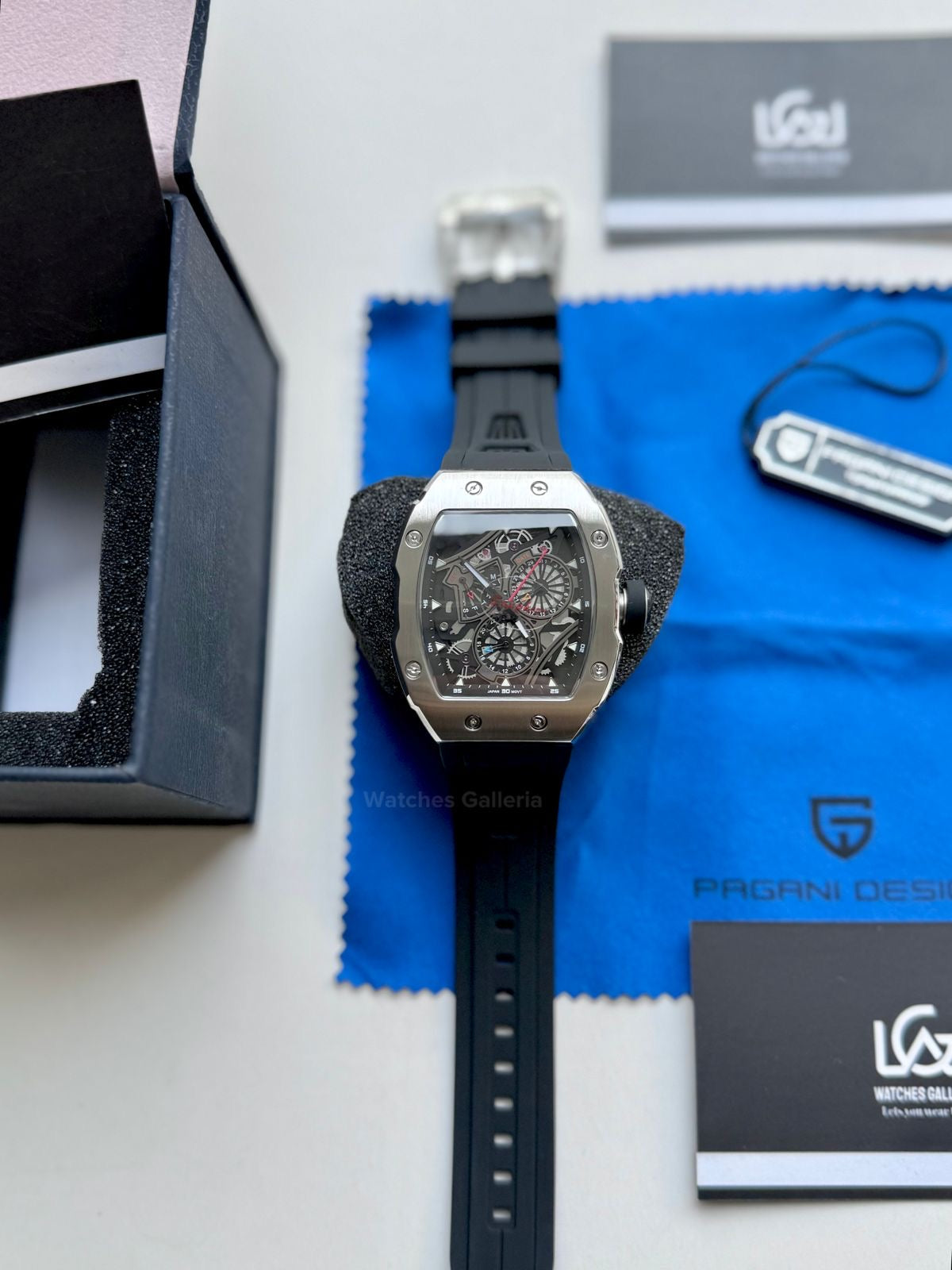 Pagani Design Tonneau Calendar Quartz PDys012 (Black) Pagani Design in Pakistan