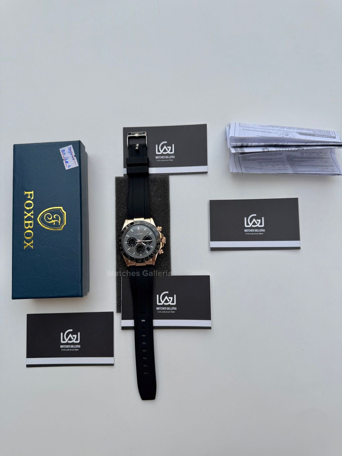 Foxbox Daytona Digital (Black Rose Gold) FB0055 Watches Galleria