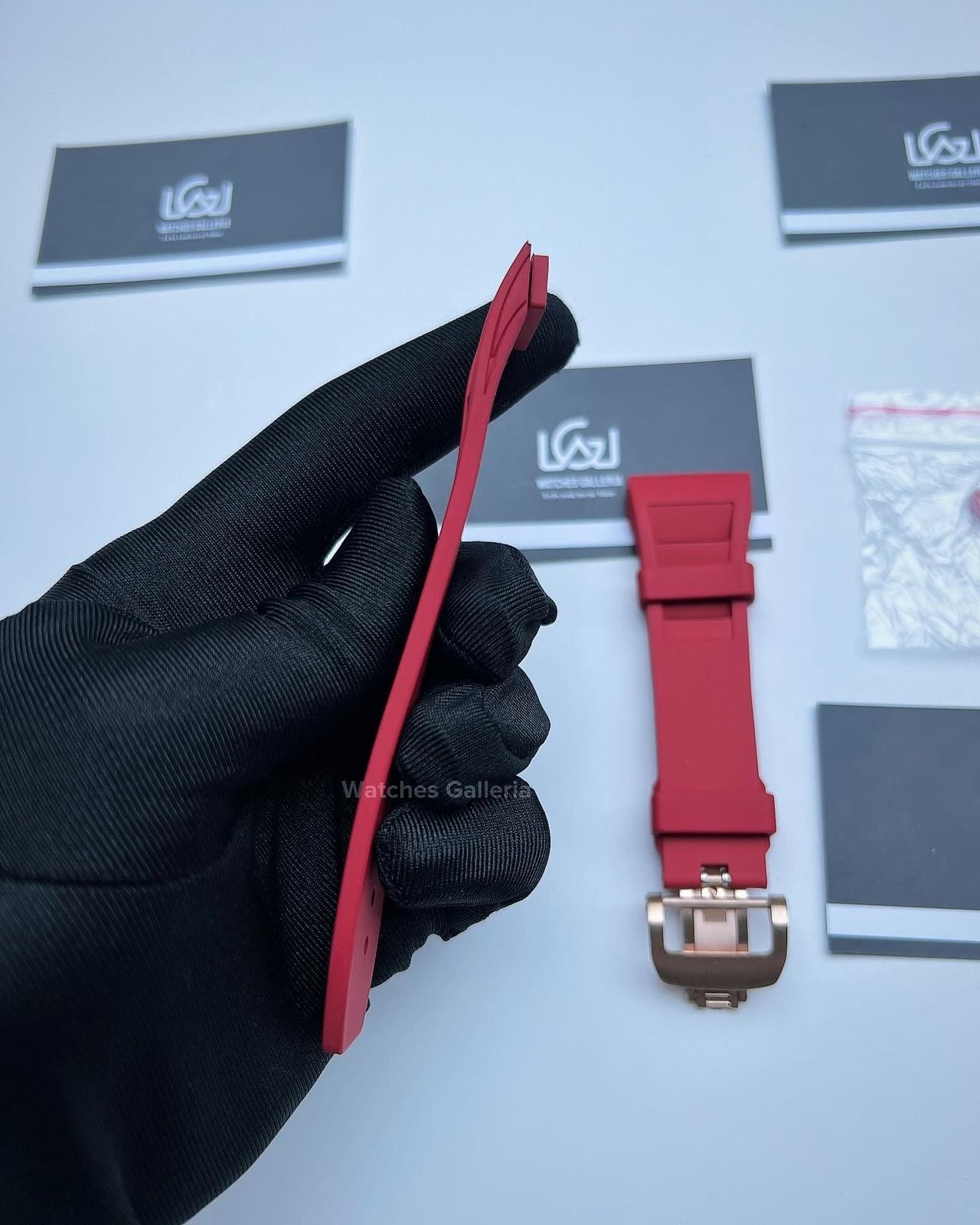 Apple Watch Tonneau Modification Kit Rubber Straps (Red) APB1621 44-45mm