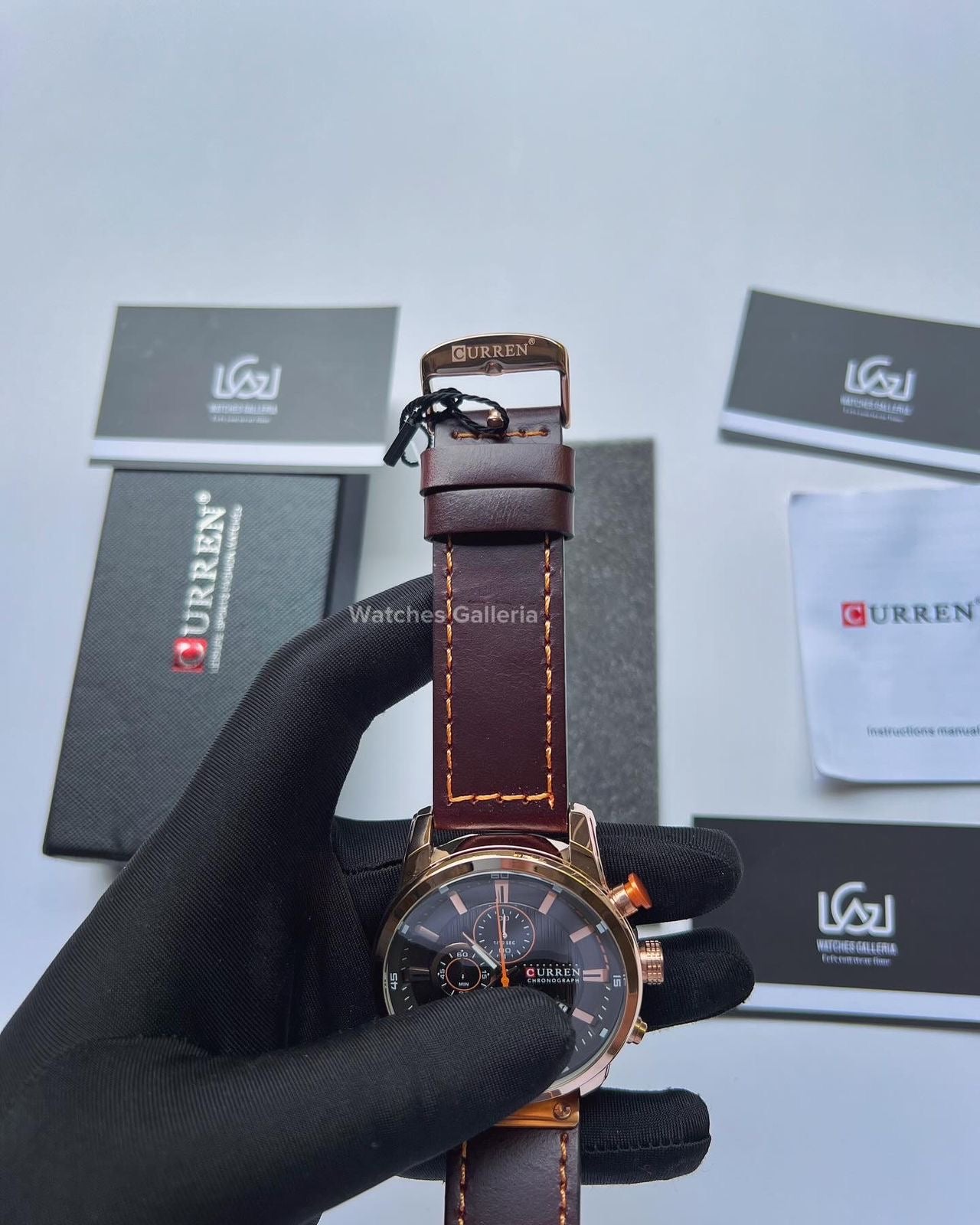 Curren Chronograph (Rose Gold Brown) C8921 Watches Galleria