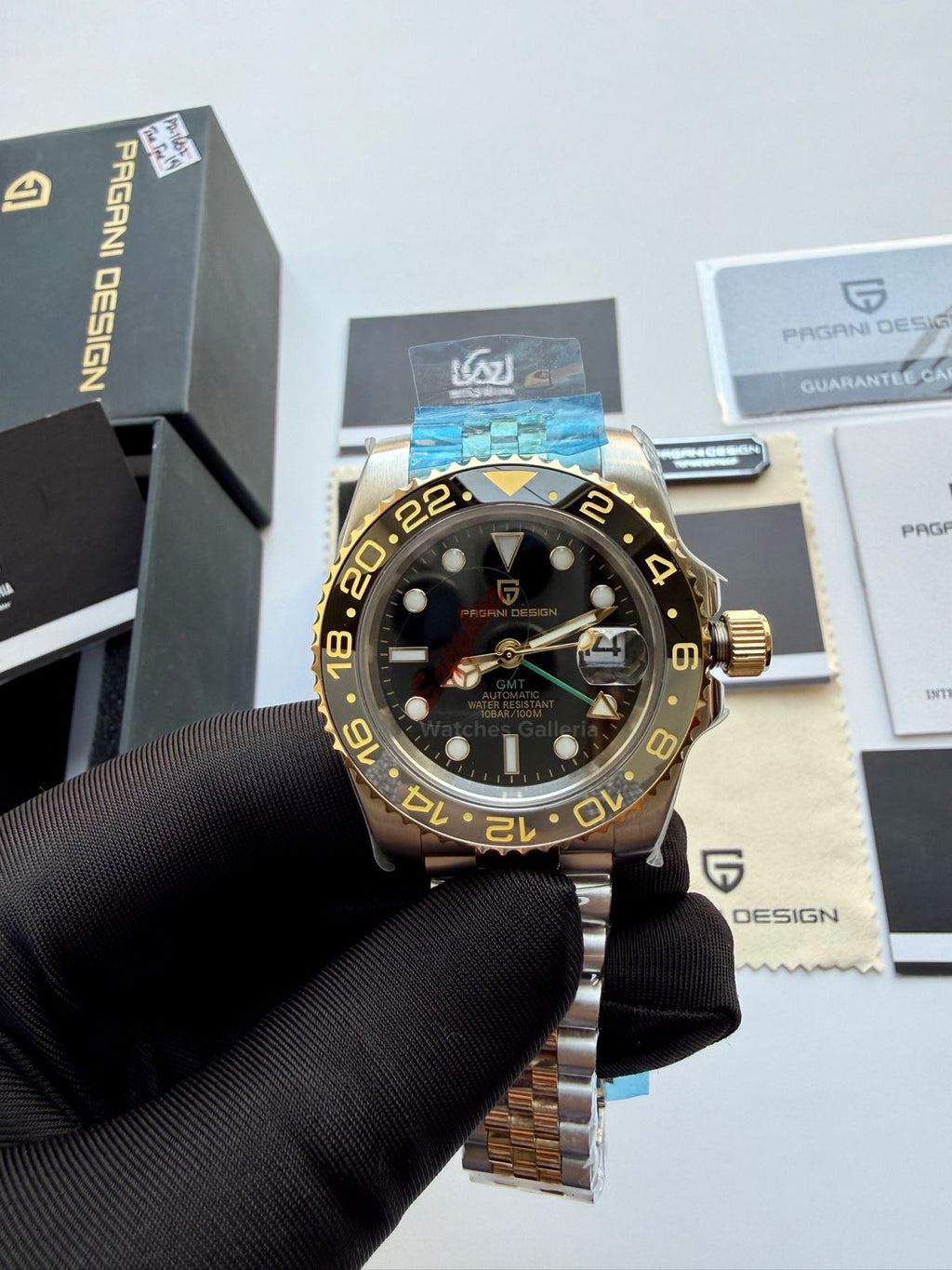 Pagani Design PD1662 GMT Master V6 Two Tone in Pakistan – Automatic GMT Luxury Men’s Watch with Sapphire Crystal & Rotating Bezel