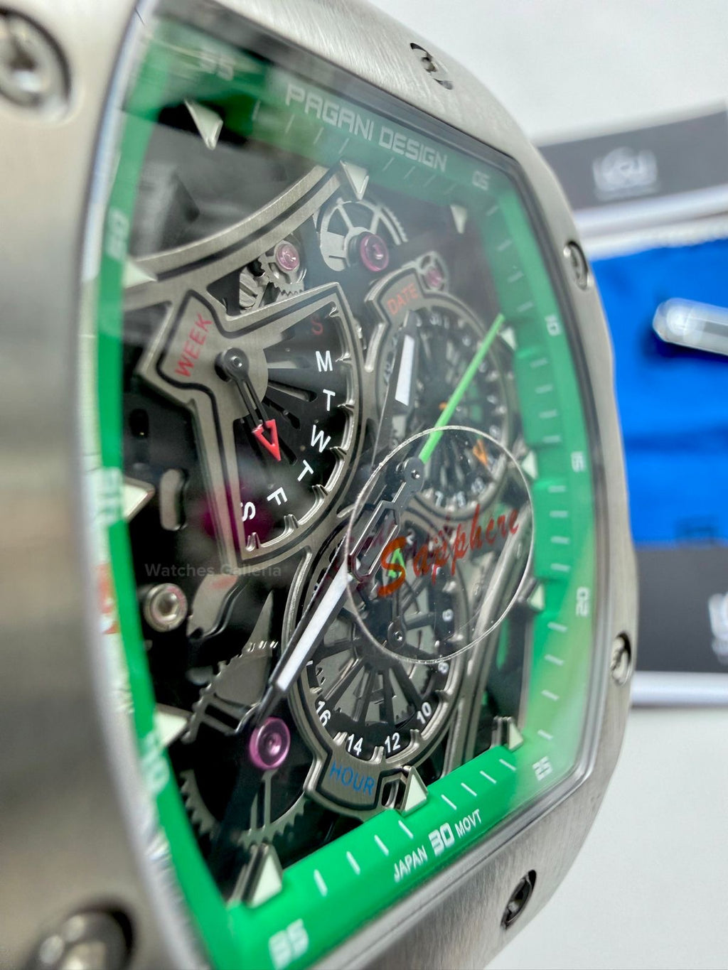 Pagani Design Tonneau Calendar Quartz PDys012 (Green) Pagani Design in Pakistan