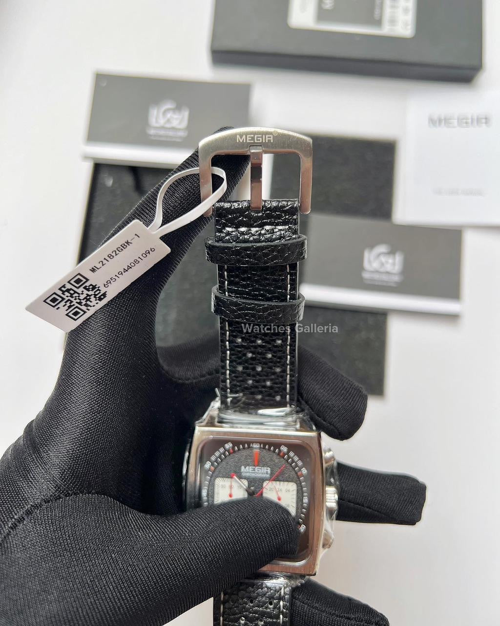 Megir Monaco Chronograph Quartz (Black) ML2182