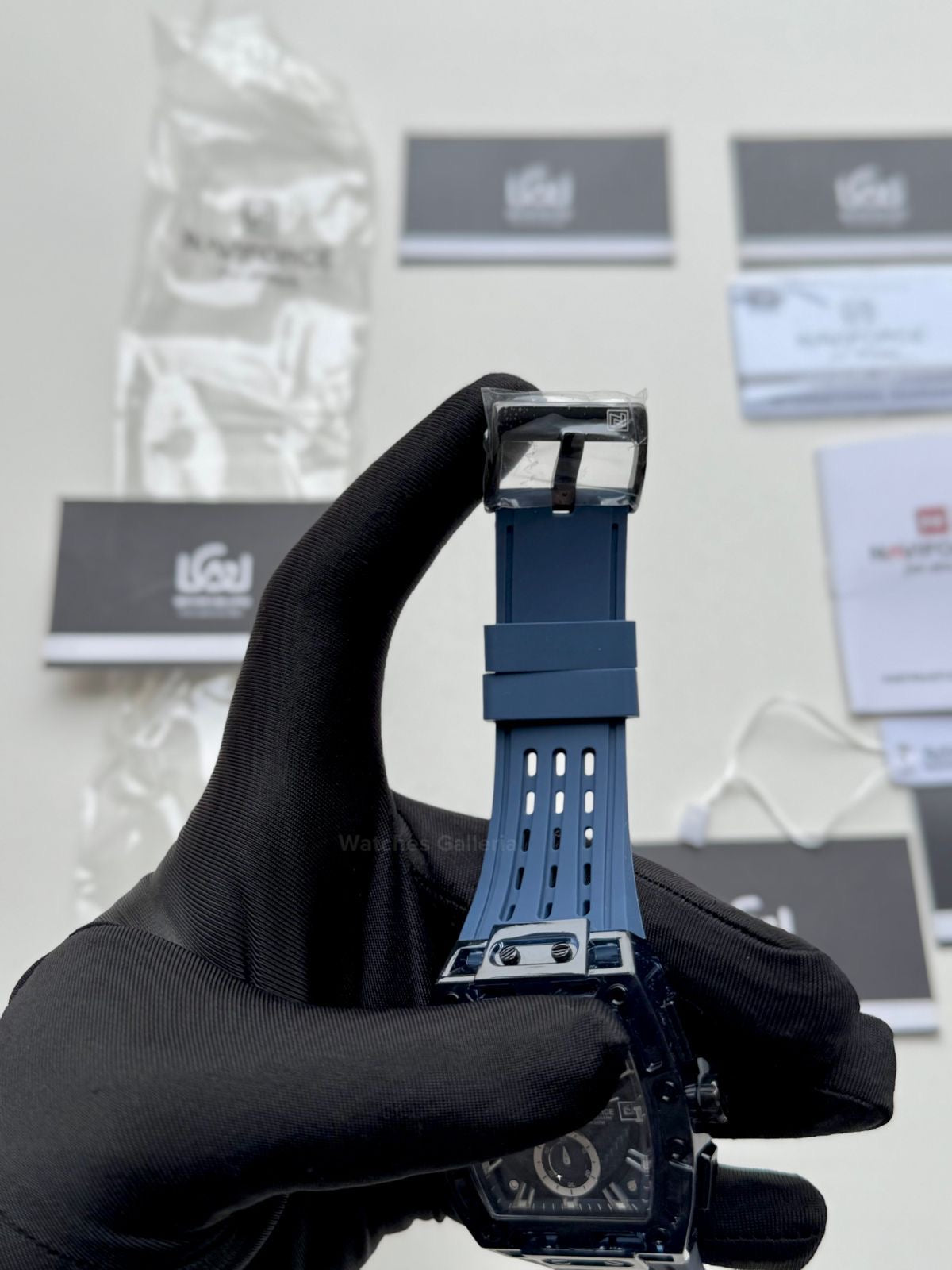 Naviforce NF7105 Tonneau (Blue) Naviforce Watch Pakistan