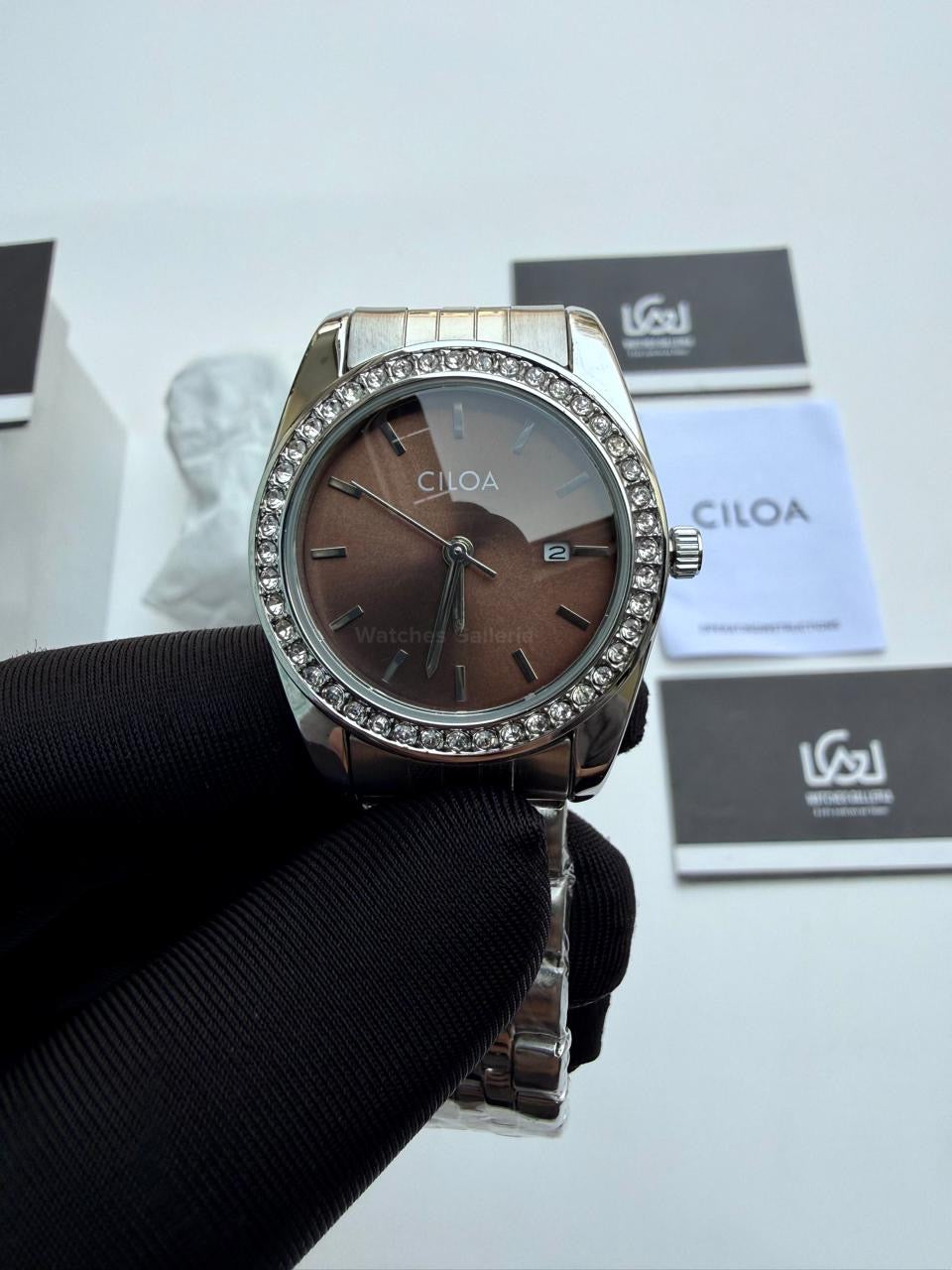Ciloa 602 Datejust Ladies Watch Quartz (Chocolate) Ciloa Watch Pakistan
