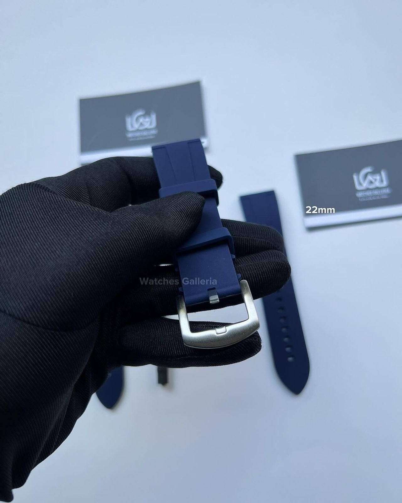 Silicon Straps Quick Release (Blue Silver Buckle) 20mm & 22mm