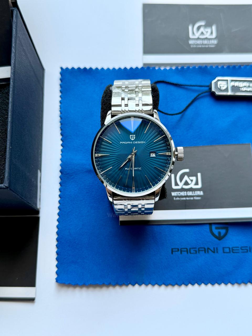 Pagani Design PD2770 Cocktail Black Dial Automatic Watch – Complete Calendar | Seagull 2813 | Leather Strap | Pagani Design Cocktail Watch | Buy Pagani Design in Pakistan