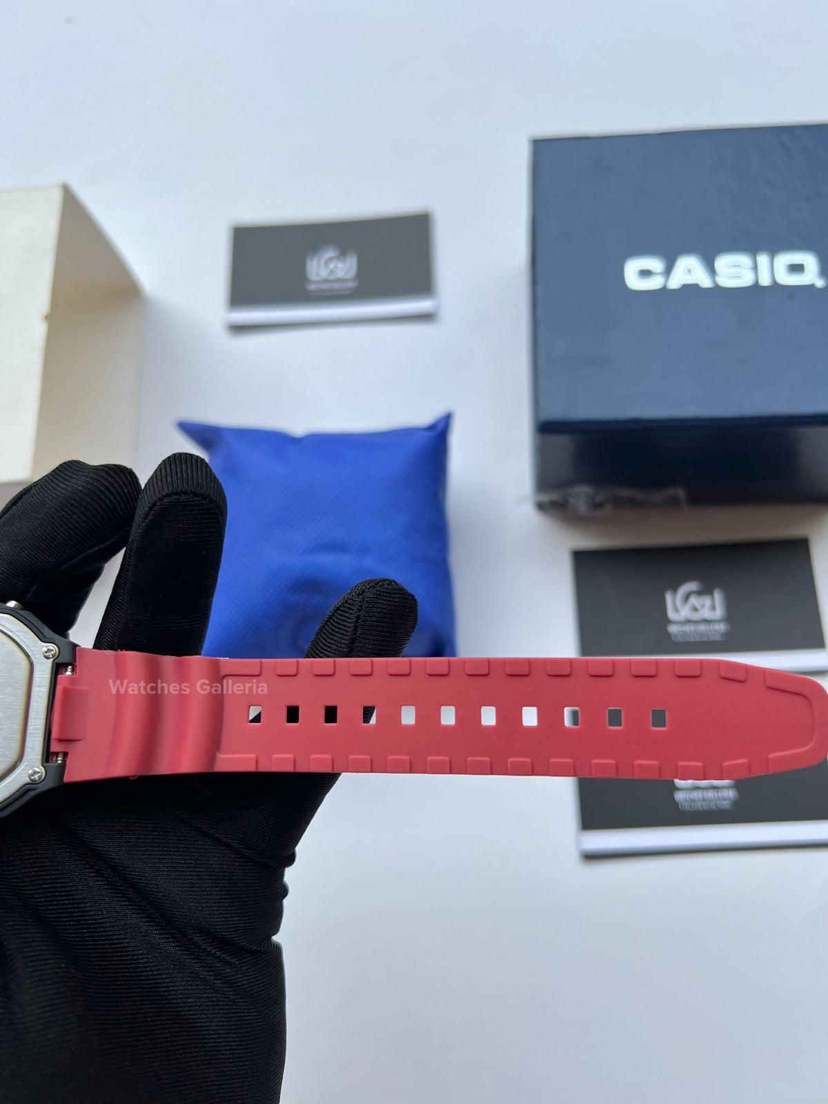 Casio Sports Digital Watch Red Exclusive (White Display) W218H Watches Galleria