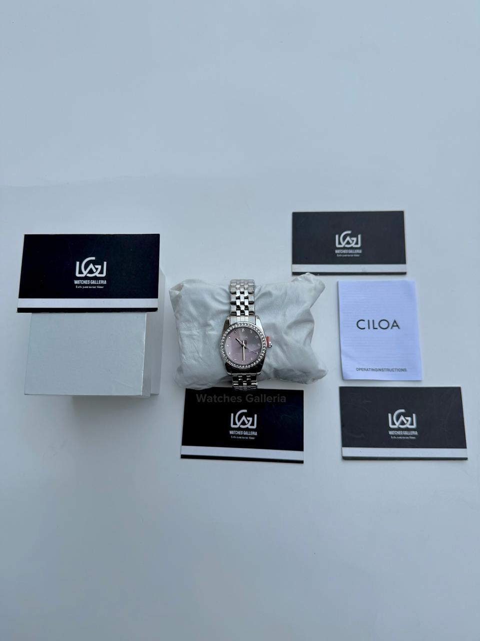 Ciloa 602 Datejust Ladies Watch Quartz (Purple) Ciloa Watch Pakistan