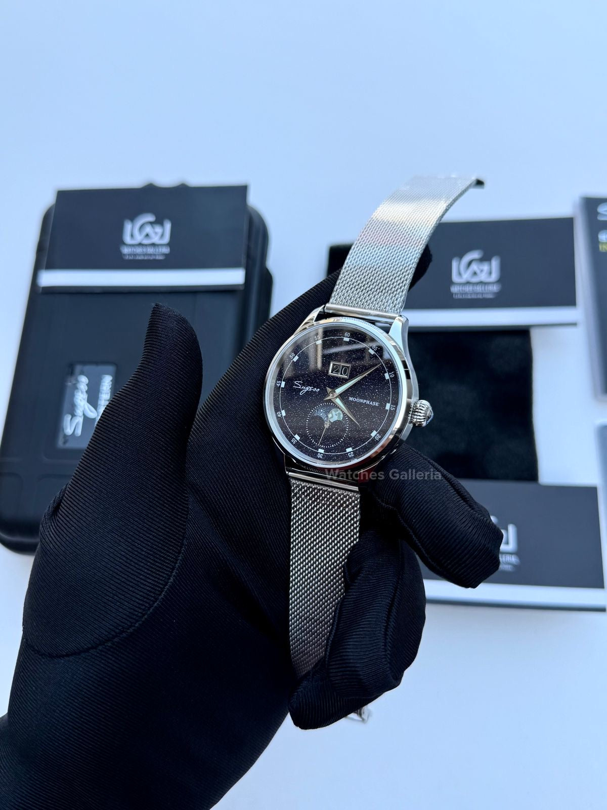 Sugess Moonphase Automatic S401B (Mesh Strap Exclusive) Watches Galleria