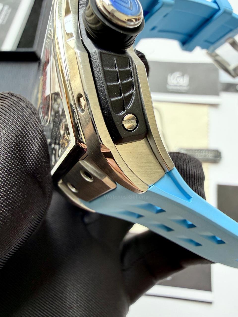 Pagani Design PDYS018 Ice Blue Tonneau Skeleton Silver Ice Blue Automatic Watch | Sapphire Crystal | SX5021 Movement | 50M Waterproof | Pakistan