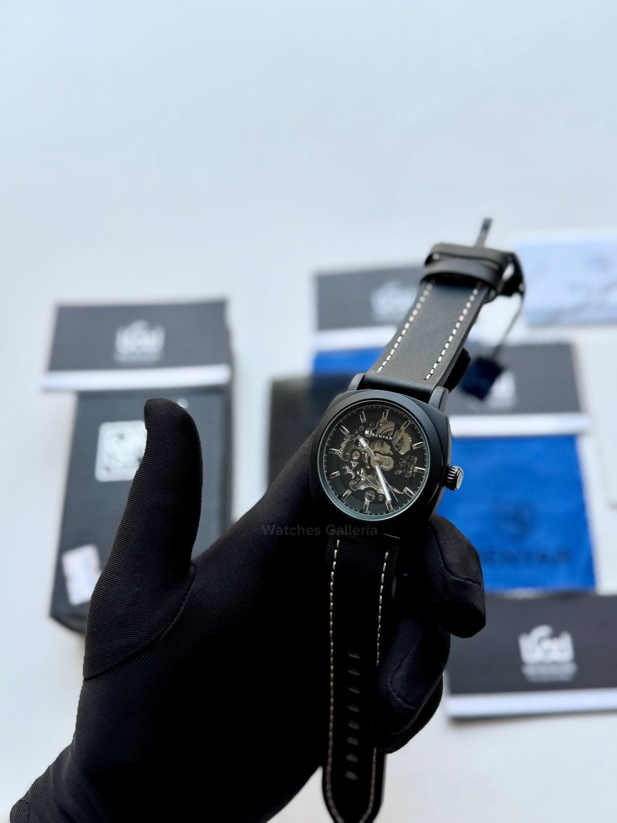 Benyar BY5121 Skeleton Automatic Watch (Black) Benyar in Pakistan