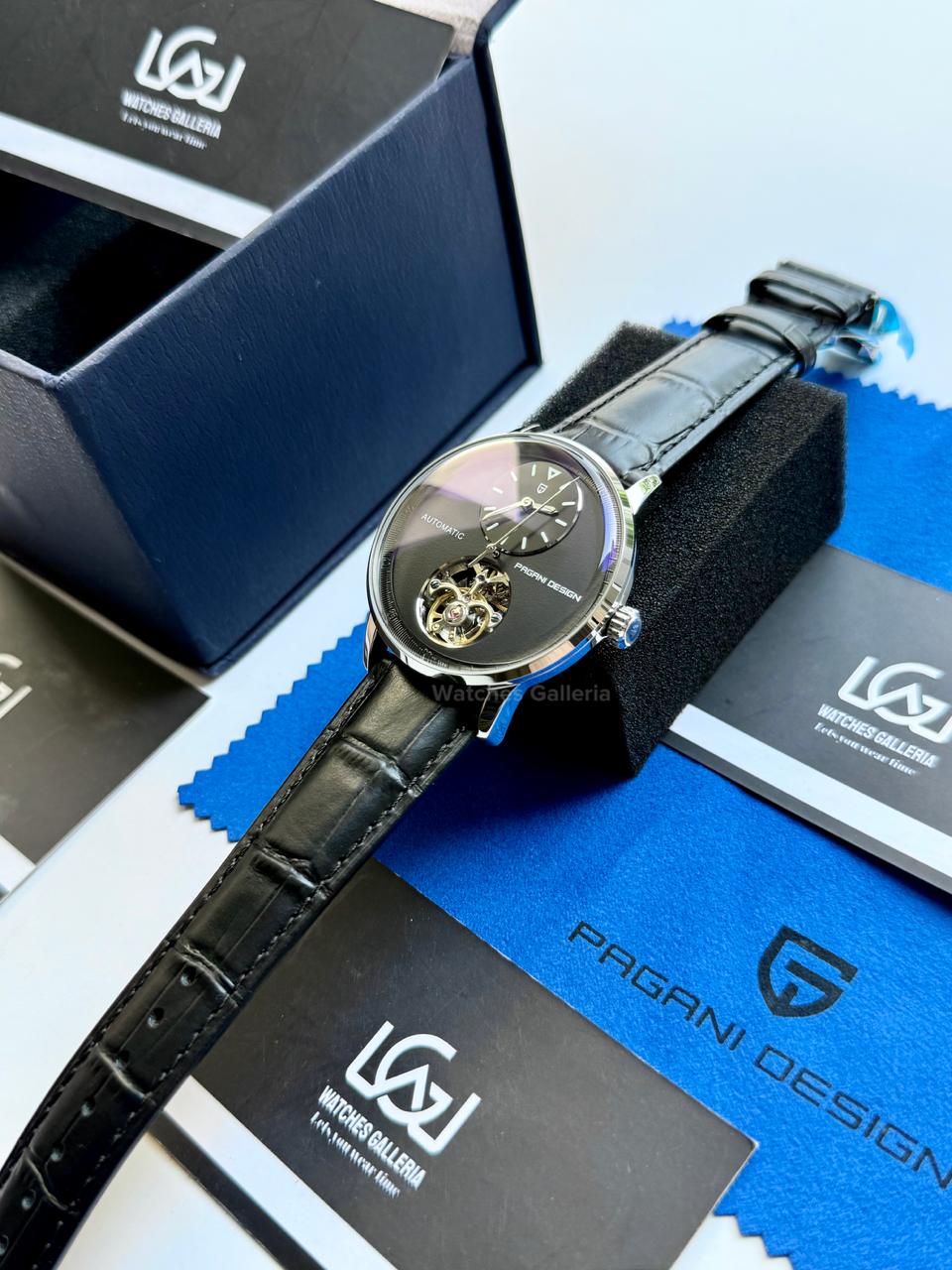 Pagani Design PD1796 Tourbillon Black in Pakistan – Luxury Automatic Mechanical Men’s Watch with Sapphire Crystal & Exhibition Back