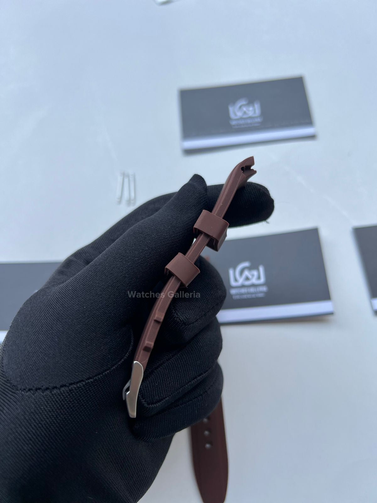 Silicon Straps Brown w/ Silver Buckle