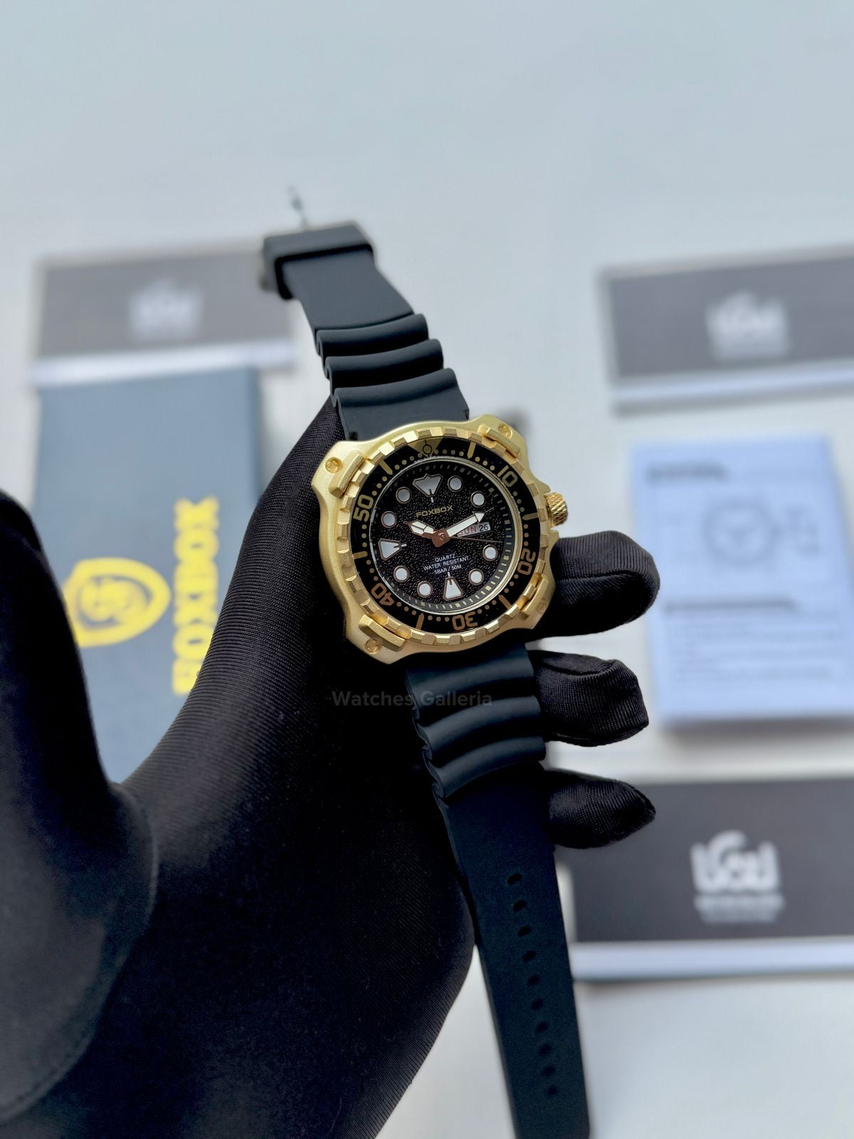 Foxbox Military Style (Gold Black) FB0044 Watches Galleria