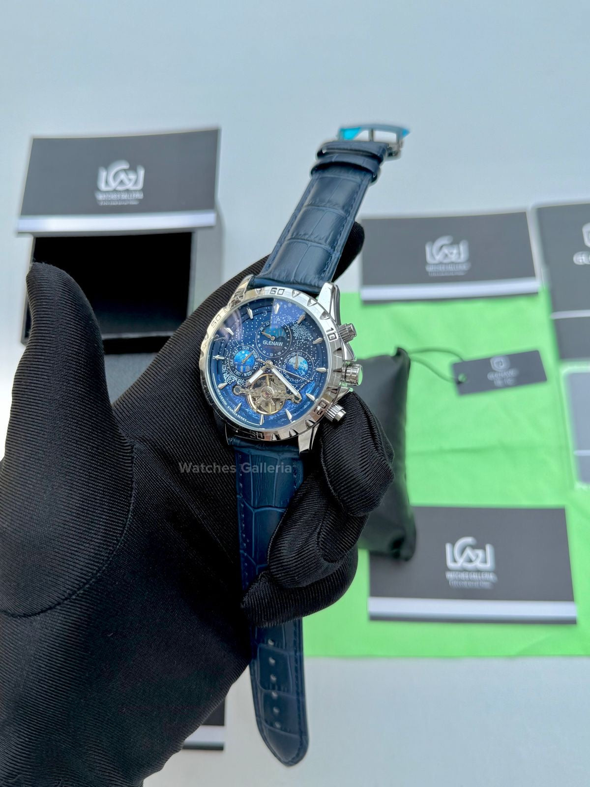 Glenaw Moonphase Automatic (Blue) GL8919 Watches Galleria