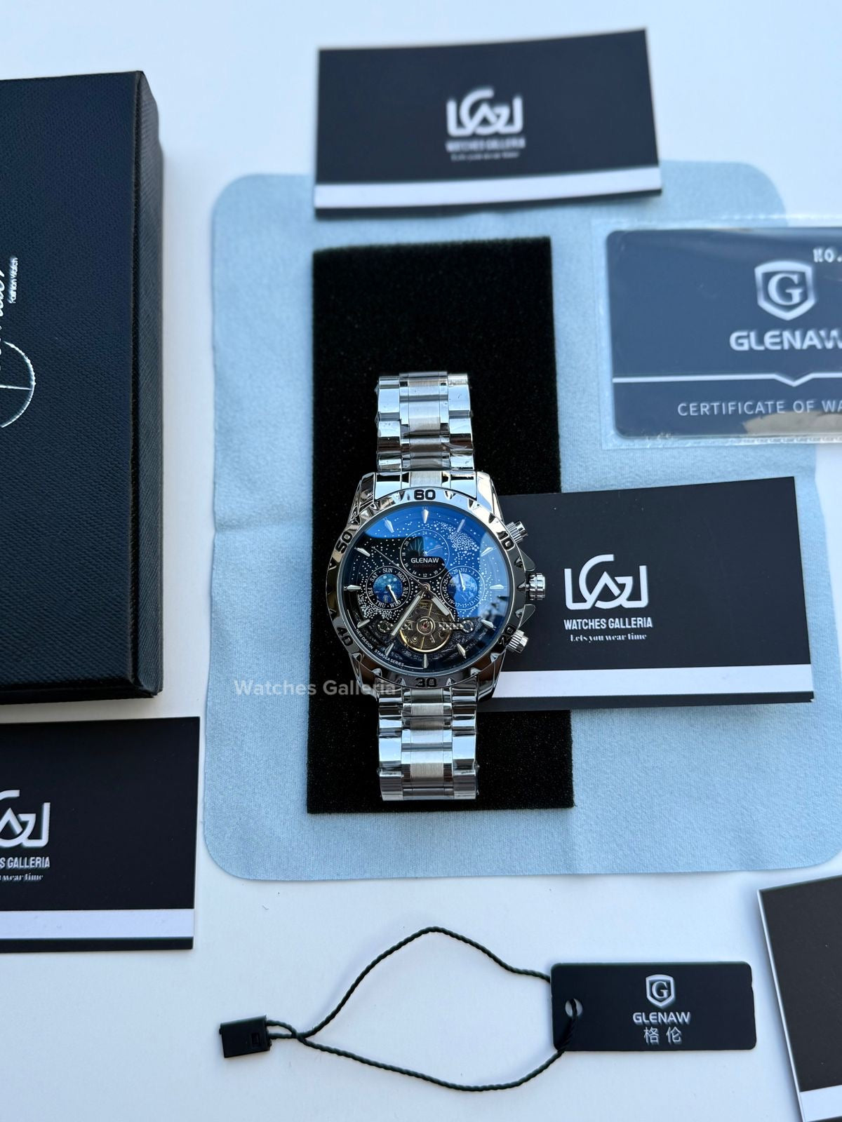 Glenaw Moonphase Automatic (Black) GL8919 Watches Galleria