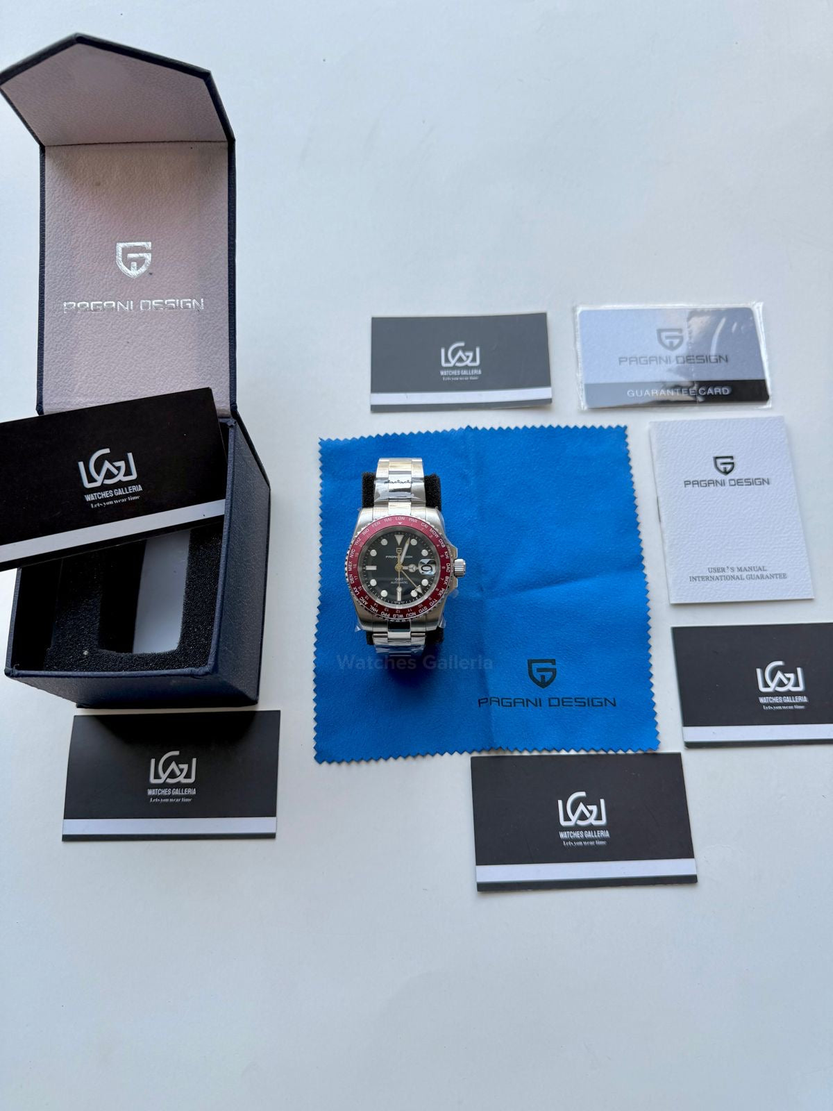 Pagani Design PD1758 World Time GMT Automatic (Red) | Pagani Design Pakistan | PD-1758