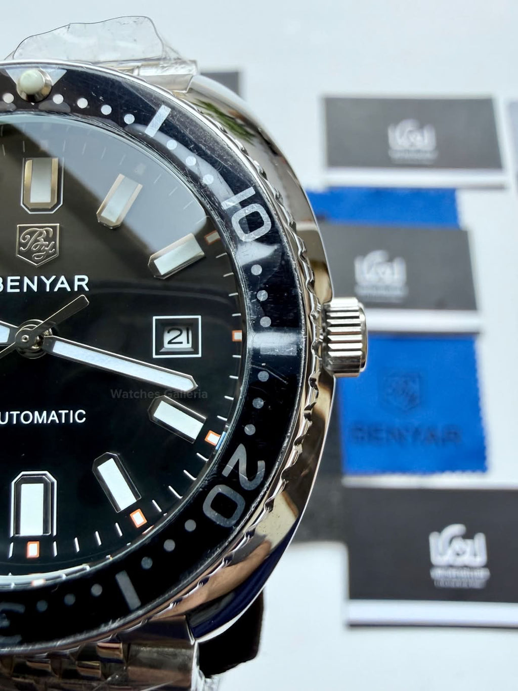 Benyar BY5211 Turtle Automatic Black Dial Luxury Men’s Watch in Pakistan – Stainless Steel Automatic Watch