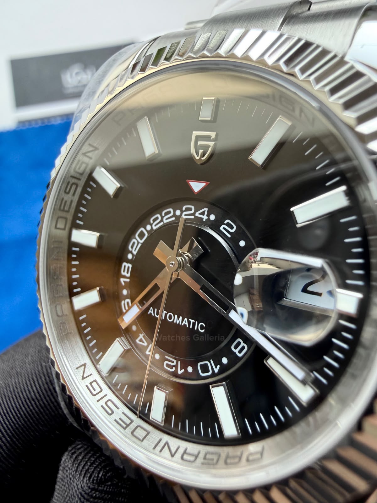 Pagani Design PD1888 Sky Dweller Black Automatic GMT Watch for Men Sapphire Crystal Original Pagani Design Watch Pakistan