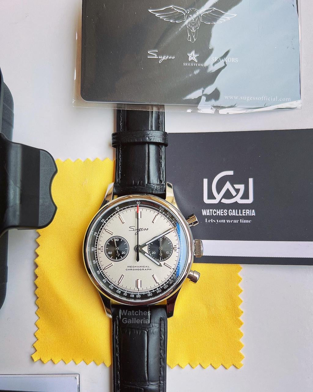 Sugess Panda Chronograph ManualWind (White) ST1901