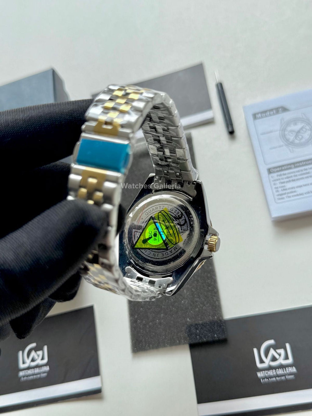 Lige Submariner Quartz (Gold/Black) Lige89151 Watches Galleria