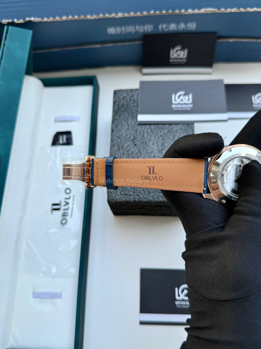 Oblvlo Grand Complications Calestial Autmatic (Blue Gold) oblvloGC Watches Galleria