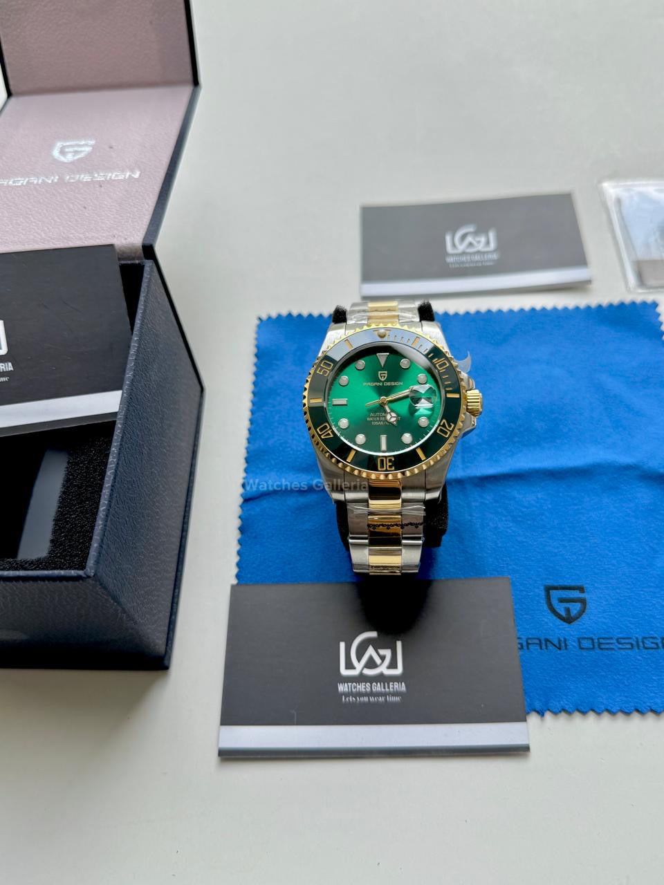 Pagani Design Watch PD1639 Submariner Automatic (Gold Green) Pagani Design in Pakistan