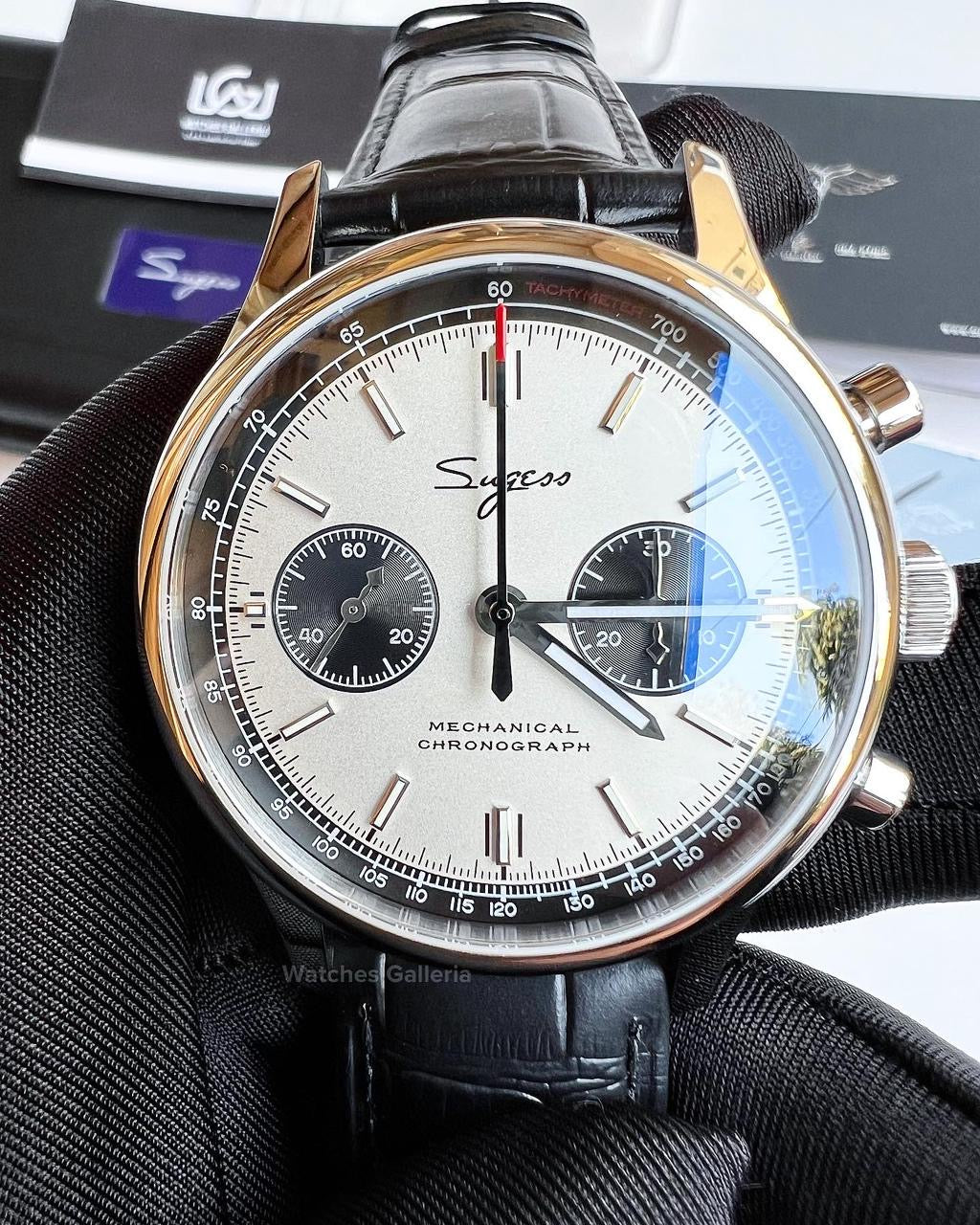 Sugess Panda Chronograph ManualWind (White) ST1901