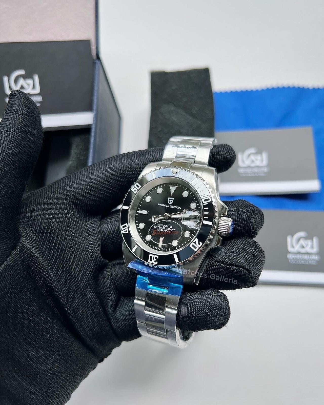 Pagani Design Submariner Oyster 40mm Automatic (Black) PD1661 Watches Galleria