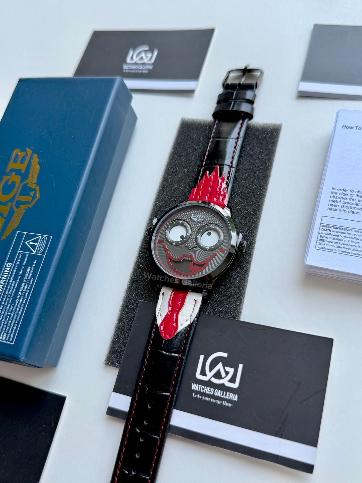 Lige Clown Watch Quartz (Red) LG89160 Watches Galleria